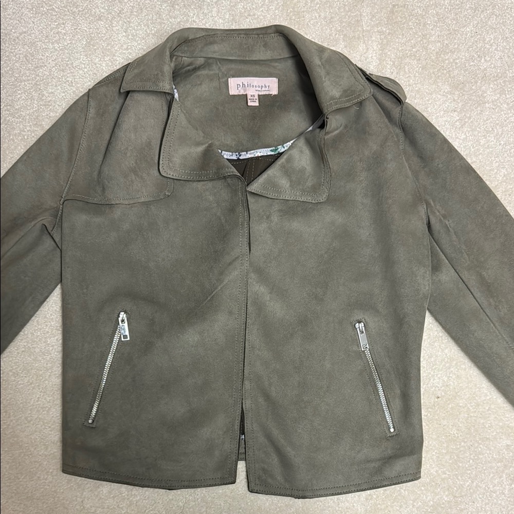 Philosophy Green Faux Leather Jacket